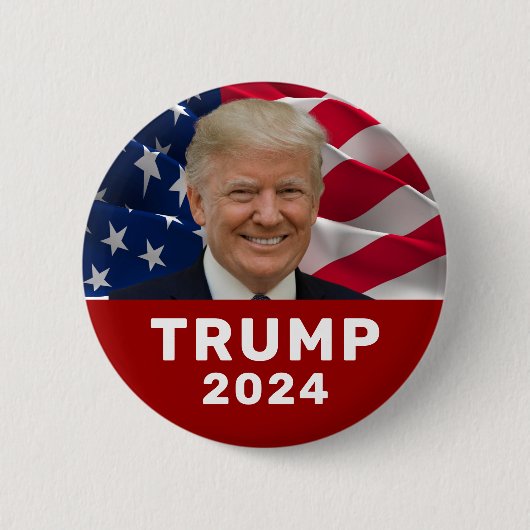 Badge Rond 5 Cm Trump 2024 (Devant)