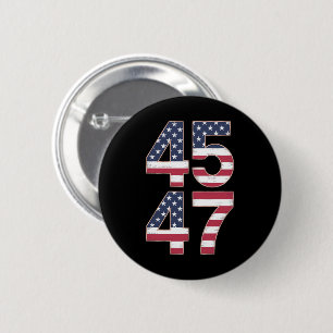 Badge Rond 5 Cm Trump 2024 45 47