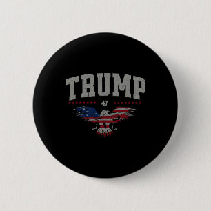Badge Rond 5 Cm Trump 2024 Amérique d'abord Byld Eagle Pro Trump U