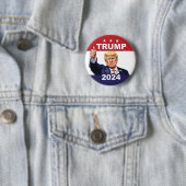 Badge Rond 5 Cm TRUMP 2024 Bouton d'art de la campagne électorale (En situation)