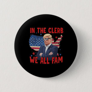 Badge Rond 5 Cm Trump 2024 Dans le Clerb nous sommes tous de la fa