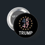 Badge Rond 5 Cm Trump 2024 Drapeau de l'Amérique Revenir Trump 45<br><div class="desc">Trump 2024 Drapeau de l'Amérique Revenir Trump 45 47</div>