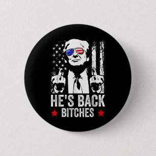 Badge Rond 5 Cm Trump 2024 Hes Back Es Trump 2025