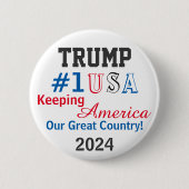 Badge Rond 5 Cm Trump 2024 MODIFIER Nom  (Devant)