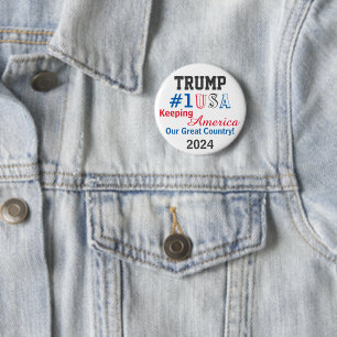 Badge Rond 5 Cm Trump 2024 MODIFIER Nom