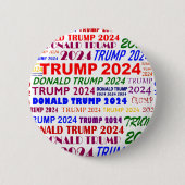Badge Rond 5 Cm Trump 2024 Multi-Color Medley (Devant)