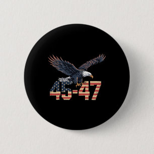 Badge Rond 5 Cm Trump 2024 Président 45 Et 47 États-Unis Drapeau T