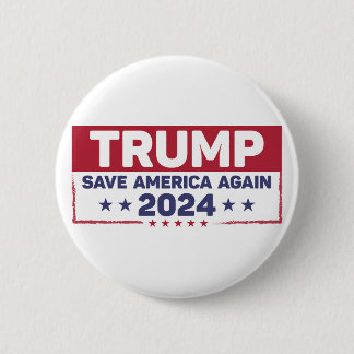 Badge Rond 5 Cm Trump 2024 Sauvez à nouveau l'Amérique