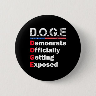 Badge Rond 5 Cm Trump 2025 : Démocrate officiellement exposé