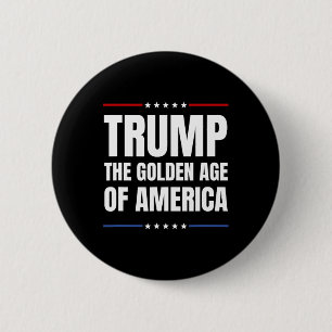 Badge Rond 5 Cm Trump 2025 L'Âge D'Or Des Américains