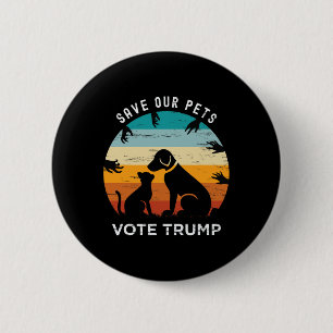 Badge Rond 5 Cm Trump 2025 Président Sauvez Nos Animaux De Compagn