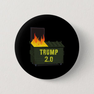 Badge Rond 5 Cm Trump 2.0 Poubelle 2025