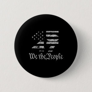 Badge Rond 5 Cm Trump 45-47 Drapeau américain 2024 Élection présid
