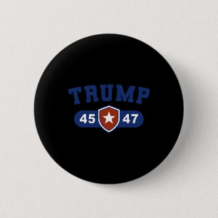 Badge Rond 5 Cm Trump 45 Et Trump 47 Grande Amérique
