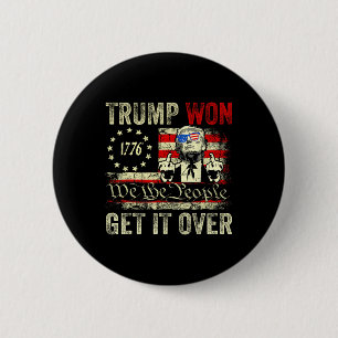 Badge Rond 5 Cm Trump a gagné, faites avec 2025 7