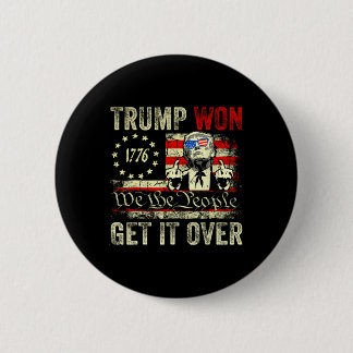 Badge Rond 5 Cm Trump a gagné, faites avec 2025 7
