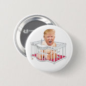 Badge Rond 5 Cm Trump à la Maison Blanche joue (Devant & derrière)