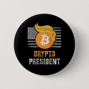 Badge Rond 5 Cm Trump America Crypto Président Inauguration B