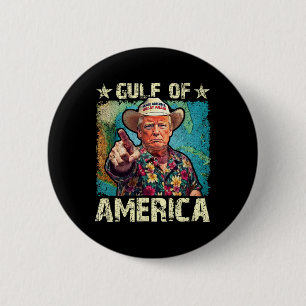 Badge Rond 5 Cm Trump Amérique du Golfe Mexique président Trump So