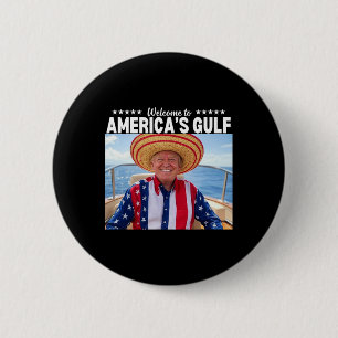Badge Rond 5 Cm Trump Amérique du Golfe Mexique président Trump So