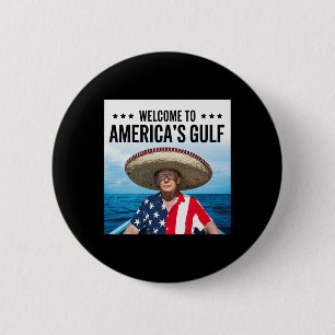 Badge Rond 5 Cm Trump Amérique du Golfe Mexique président Trump So