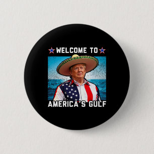 Badge Rond 5 Cm Trump Amérique du Golfe Mexique président Trump So