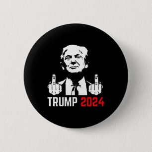 Badge Rond 5 Cm Trump arrête ce Doigts 2024 Amérique Flagfun