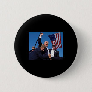 Badge Rond 5 Cm Trump Attaque Trump Contre Trump Lutte Pour L'Amér