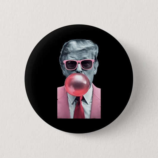 Badge Rond 5 Cm Trump Bubble Gum Yum (Devant)