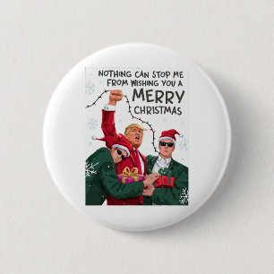 Badge Rond 5 Cm Trump Christmas Funny Vous Souhaite Un Joyeux Noël