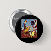 Badge Rond 5 Cm Trump combat (Devant & derrière)
