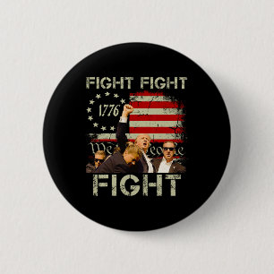 Badge Rond 5 Cm Trump Combat Combattre Les Signaux Trump Aux Améri