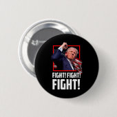 Badge Rond 5 Cm Trump combat les combattants partisans américains (Devant & derrière)