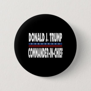 Badge Rond 5 Cm Trump commandant en chef président républicain Pol