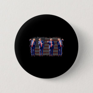Badge Rond 5 Cm Trump Dance Pro Trump 2024 Président Trump 45 47