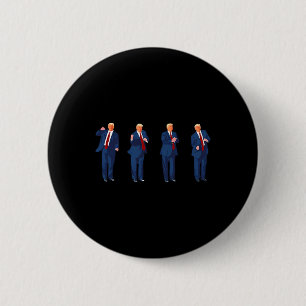 Badge Rond 5 Cm Trump Dance Pro Trump 2024 Président Trump Mega