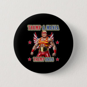 Badge Rond 5 Cm Trump drôle de lutte Trumpamania Convention républ