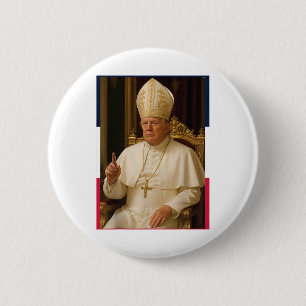 Badge Rond 5 Cm Trump Drôle Le Pape Trump Veut Être L'Onu