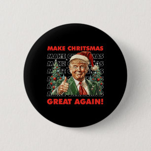 Badge Rond 5 Cm Trump drôle Rendre Noël super à nouveau moche sueu