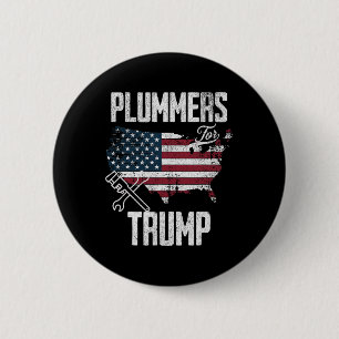 Badge Rond 5 Cm Trump Election Fun 45 47 Drapeau américain