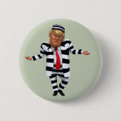 Badge Rond 5 Cm Trump en prison (Devant)