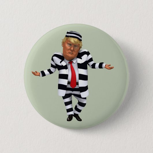 Badge Rond 5 Cm Trump en prison (Devant)