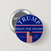 Badge Rond 5 Cm Trump épuise le marais  (Devant & derrière)