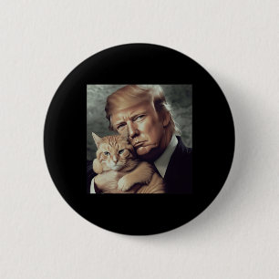 Badge Rond 5 Cm Trump Et Chat - Drôle Trump Cat Meme