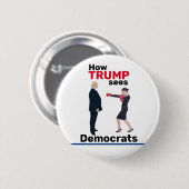 Badge Rond 5 Cm Trump et les démocrates (Devant & derrière)