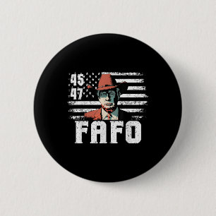 Badge Rond 5 Cm Trump Fafo Us Drapeau Drôle Drôle Trump 4 juillet