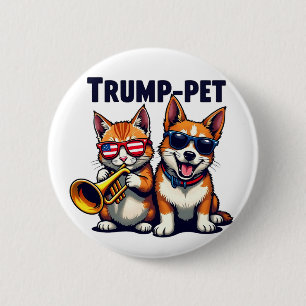 Badge Rond 5 Cm Trump familier Trump Rendre nos animaux en sécurit