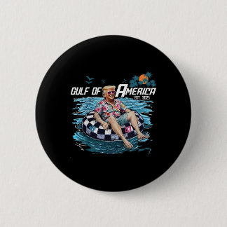 Badge Rond 5 Cm Trump Flottant Funny Chemise Golfe Des Etats-Unis