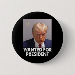 Badge Rond 5 Cm Trump Funny Recherché Pour Le Président 2024