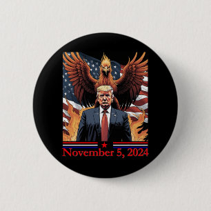 Badge Rond 5 Cm Trump Gagne 2025 Pcute Ss Cute Ssnix Qui Se Lève D